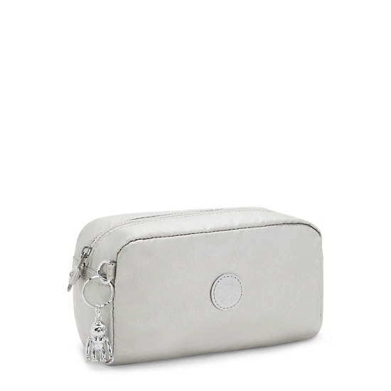 Kipling Gleam Metallic Pouch Vesker Sølv | NO 1082IL